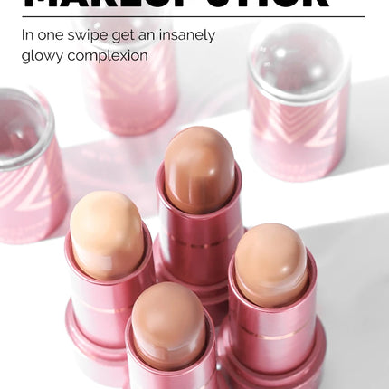 Multi-functional shadow contour stick, concealer, highlighter for facial brightening, natural makeup effect, mixed colors, enhan