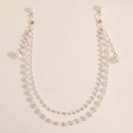 Sexy Imitation Pearl Tassel Chest Chain for Women Girls Exaggerated Metal Double Layered Nipple Chain Body Jewelry Accessories