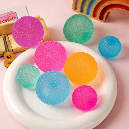 1Pc Squishy Multicolor Texture Ice Ball Squeeze Toy for Adult Soft Pinch Pop Fidget Toys Children Halloween Christmas Gifts
