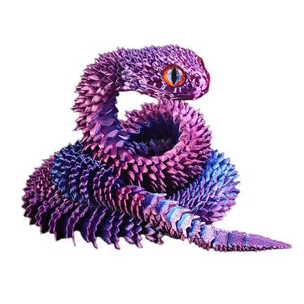 60CM 3D Printed Snake Rotatable Joints Snake Figurines Creative Home Office Desktop Crafts Ornament 2025 New Year Crafts Gift