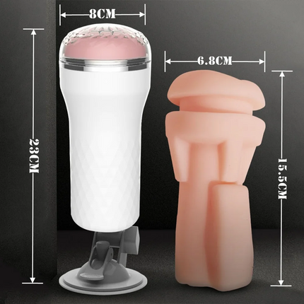 Realistic Rubber Vagina  Adult Toy Male Masturbator Cup Deep Throat  Artificial Vagina Prostate Massage Sex Toy for Men