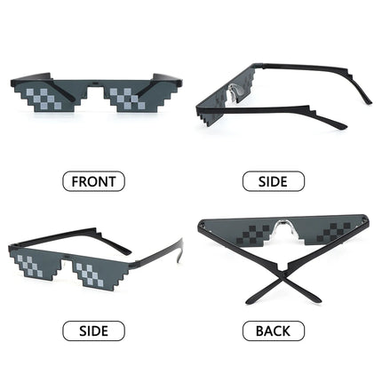 Pixel Mosaic Sunglasses Men Women Funny Retro Fashion Eyewear Unisex Birthday/Party Cosplay Gamer Robot UV400 Sun Glasses