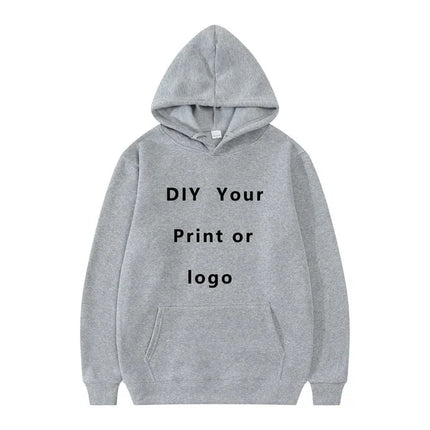 2024 Man Woman Casual Custom Printed Text DIY Hoodie Customized Logo Personalized Hoody Custom Hoodies Text Logo Sweatshirt