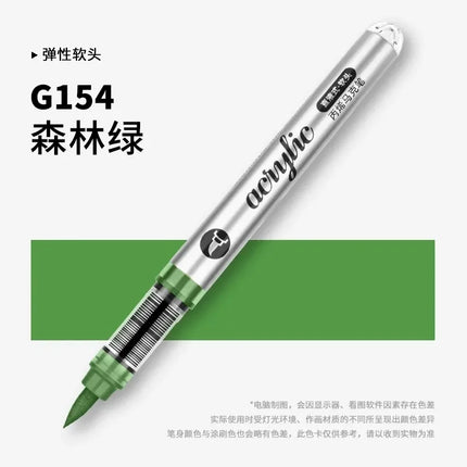 GRASP 120/1 Colors Acrylic Marker Pens Waterproof Pen Soft Brush Nib Student Art for Glass Stone Art School Supplies Stationery