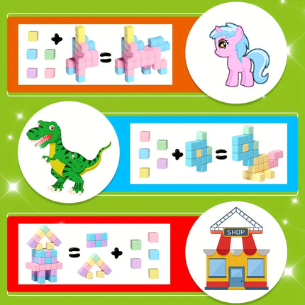 Magnetic Blocks for Kids, Big Size Magnetic Cube Sensory Gift, Preschool Educational Building Blocks Set, Perfect Holiday Gifts