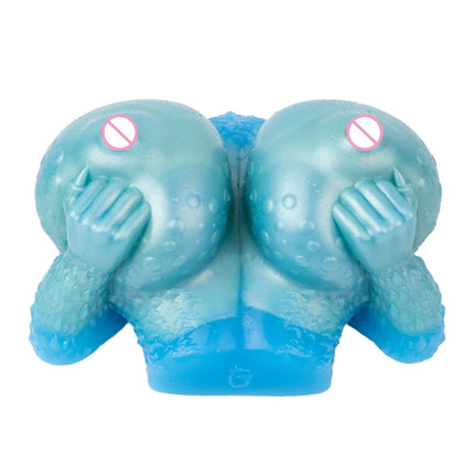 ELKKOST Fantasy Silicone Breast Shape Male Masturbator Pocket Pussy Toy Realistic Skin Touch Vaginal Channel Adult Sex Toys