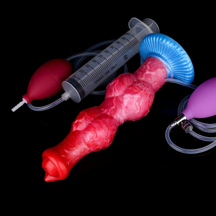 SXXY Large Ejaculation Dildo with Two Knot Inflatable Anal Plug  Squirting Penis Vaginal Masturbation Adult Sex Toys Unisex