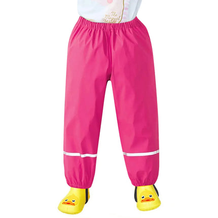 Kids Raincoat Rain Pants Waterproof Cartoon Children's Kids Rain Dungarees Mud Trousers Waterproof Breathable for Girls Boys