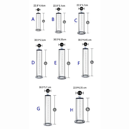 Vacuum Penis Enlargement Acrylic Penis Pump Accessories Device Masturbation Vacuum Pump Flange Pump Penis Cylinder Set Sex Toys