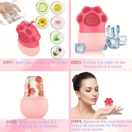 Silicone Ice Face Roller Beauty Lifting Ice Ball Face Massager Contouring Eye Roller Facial Treatment Reduce Acne Skin Care