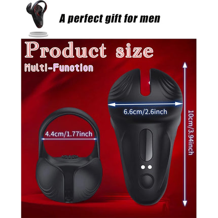 Remote Vibrating Cock Ring Male Remote Control Penis Ring Ejaculation Delay Testicle Stimulator Adult Sex Toy for Men Couple