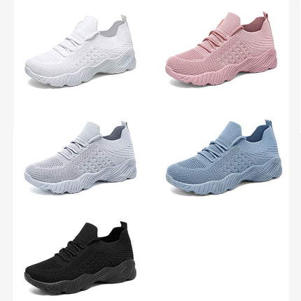 Women's Sneakers Breathable Casual Women Sock Shoes Lace Up Ladies Flats Female Spring Vulcanized Running Zapatillas De Mujer