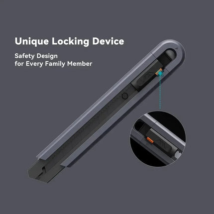 JIMIHOME 2pcs Scissors and Knife Mini Combo Set Adjustable Protective Sheath Precision DIY Safety Utility Tailor's Tools