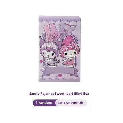 Sanrio Figure Blind Box Cute Kuromi My Melody Figures Toy Pajamas Series Collection Home Decorate For Children Christmas Gift