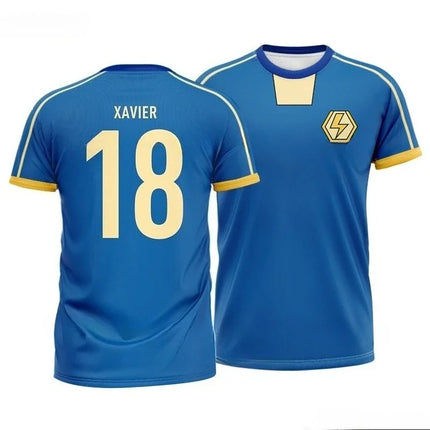 Vintage Jersey Inazuma Eleven Kaio Cosplay Anime T-shirt 3D Print Kid Football Team Uniform Summer Men Women Sport Soccer Top