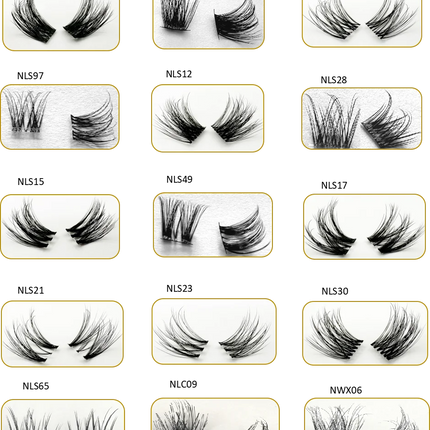 Nuo Cluster Eyelash Thin Band Natural Look Wholesale Diy Pre-cut Lash Extensions Super Soft Segment Lash Clusters Private Label