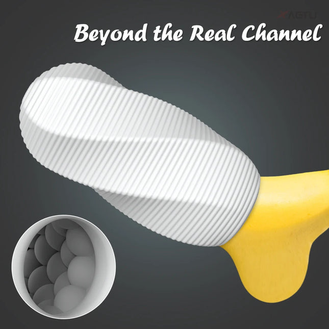 Silicone Male Masturbator Cup Portable Penis Trainer Penis Massage Stretchy Vagina Egg Vacuum Pocket Cup for Men Adult Sex Toys