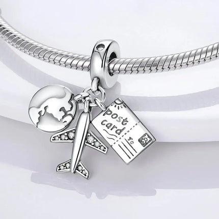 Charms Beads 925 Silver For Women Tulip Starlight Travel Coffee Fit Original Pan Bracelet Pendant DIY Fashion Jewelry Gift