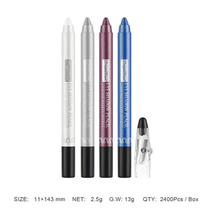 12Colors Glitter Eyeshadow Pen Long Lasting Matte Eye Shadow Palette Shiny Highlighter Silver Purple Eyeliner Pencil Cosmetics