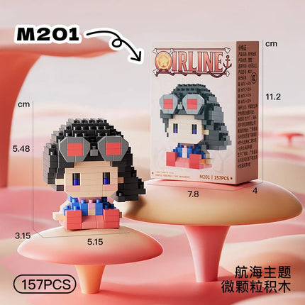 Anime Building Block One Luffy Nami Usopp Assembly Piece 3D Model Robin Franky Jinbe Sanji Mini Bricks Figure Toys For Gift