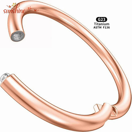 5PCS G23 Titanium Nose Piercing Implant Grade 12G 14G 16G 18G 20G Clicker Diaphragm Tragus Piercing Sexy Body Jewelry Wholesale