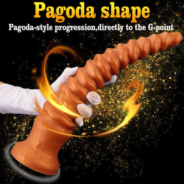 23 In Large Long Spiral Anal Plug Thrusting Butt Plug Training Anal Dilator Prostate Massager Adult Sex Toys For Women Men Gay