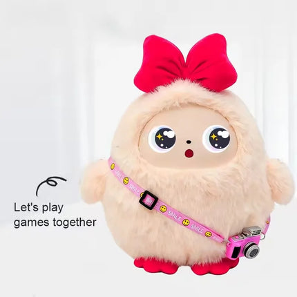 JoPark AI Toy Plush Robot Smart Voice&LED Eyes,Multiple Roles Interactive Companion Tuya App Control, USB Rechargeable E-Pet