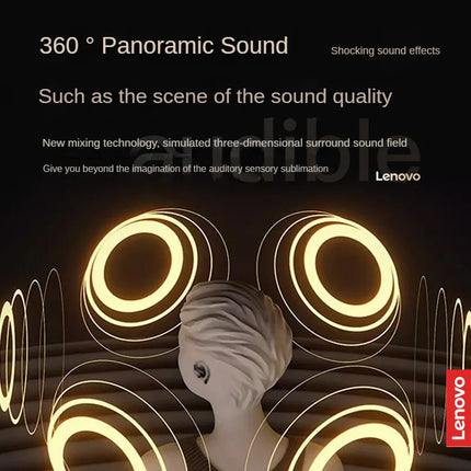 Authentic Lenovo-EA305 TWS Earhook Sports Earphones, Bluetooth 5.4, Dual Mode, Wireless Game Headset, HiFi Stereo Earbuds