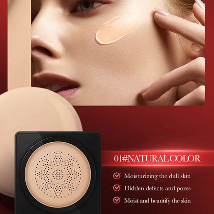 Air Cushion CC Cream Mushroom Head Foundation Moisturizing Long Lasting Face Comestics Natural Brighten Face Base Tone Make Up