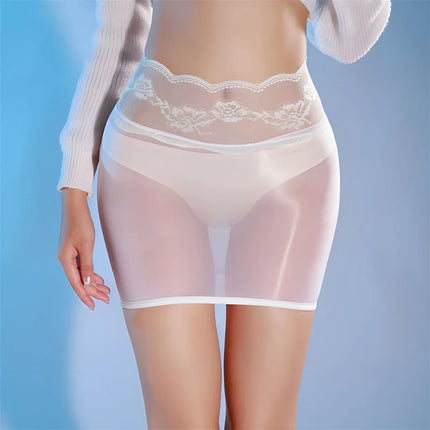 Women's Mesh Sexy Mini Skirt Stretchy Tight See Through Bodycon Pencil Skirt Miniskirts Erotic Lingerie Nightwear Clubwear
