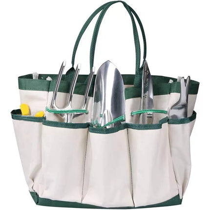Garden Tool Set Garden Bag With Trowel Cultivator Hand Rake Transplant Trowel Gardening Gloves For Weeding Loosening Soil
