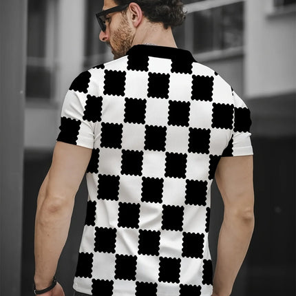 Men's Digital Printed Polo Shirt, Casual Sports Polo Shirt. This Garment Is Made of Breathable and Comfortable Fabric
