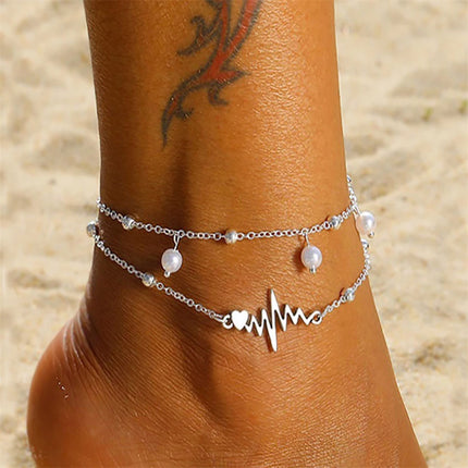 Bohemia Gold Color Snake Ankle Bracelet Set For Women Butterfly Key Lock Charm Multiple Styles Anklet Chain On Leg Boho Jewelry