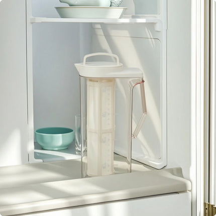 Refrigerator Pitcher with Infuser Slim Infusion Pitcher with Filter Carafe with Lid Clear Water Jug Graduated for Families