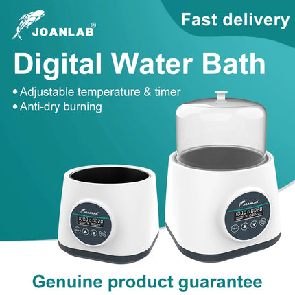 JOANLAB Water Bath Laboratory Constant Temperature Digital Display Heater Thermostat Tank Anti-dry Burning 100℃ 2L 110/220V