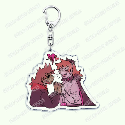 Cartoon Anime Eddsworld Tord Keychain Accessories Bag Comic Ringo Edds Meme Keyrings Jewelry Fans Friends Birthdays Gifts