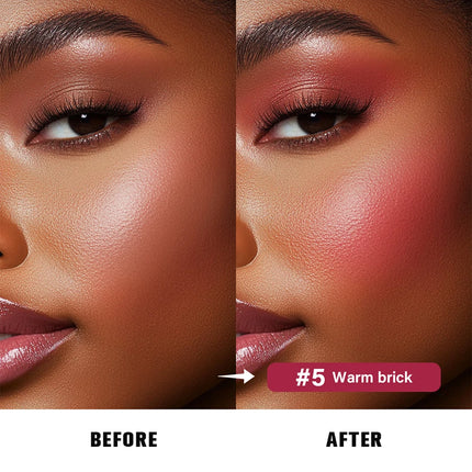 Cheek Blusher All-Day Liquid Blush Long-Lasting Buildable Ultra-Blendable Blush Liquid New Sponge Applicator Cheek Stain Makeup
