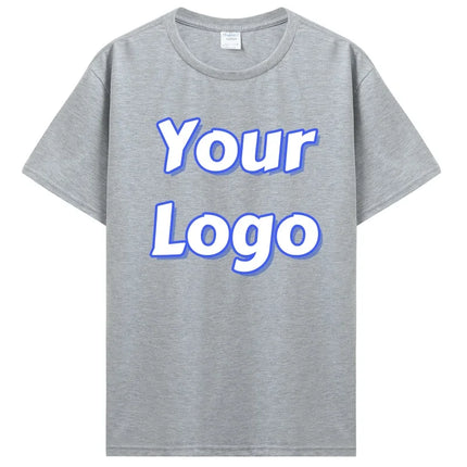 Customized Print T Shirt Men Women Custom Cotton Tops Tees DIY Your Like Photo Or Logo Cotton T-shirt Personalized Men Clothing