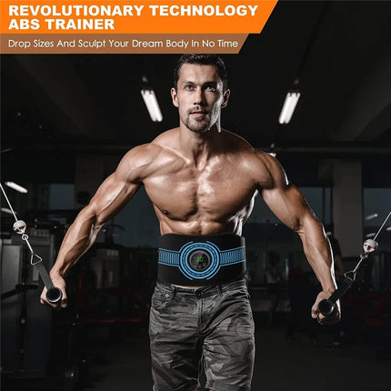 Smart EMS Ab Stimulation Belt - Rechargeable Muscle Toner for Home Gym Fitness & Body Contouring