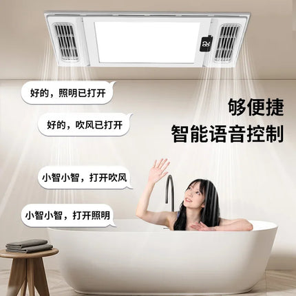 Rongshida wind heating Yuba lamp bathroom heating exhaust fan lighting integrated ceiling five-in-one heater