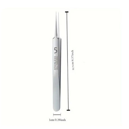 New 1/3 Pack Extra Fine No. 5 Cellular Acne Blackhead Tweezers - Facial Beauty Remove Acne Needle Tools for Skin Care Tools