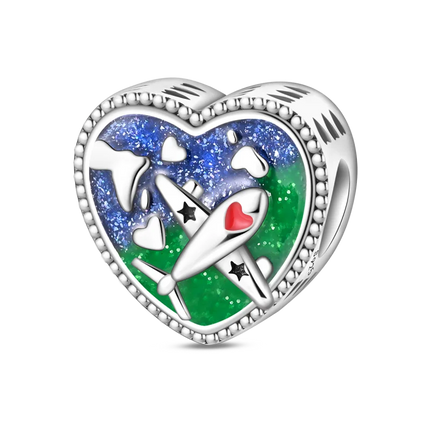 Original 925 Sterling Silver Charms Beads Cute Mushroom Unicorn Love Wings Pearl Charm for Bracelet Pendant Woman Girl Jewelry