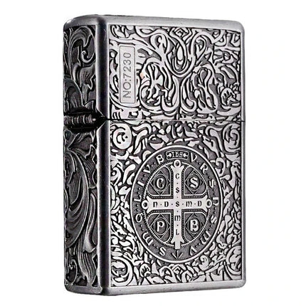 ZORRO zk series kerosine lighter, pure copper, various retro relief patterns, old-fashioned grinding wheel windproof lighter
