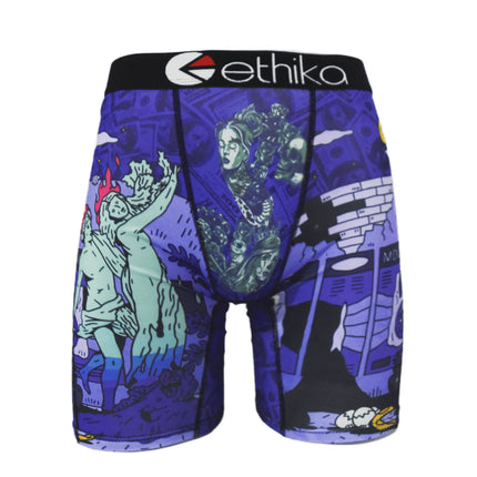 Men's Boxer Briefs Polyester Elastic Breathable Anti-Bacterial Underwear S-XXXL 1pc U-Convex Design Mid Waist Comfort for Men