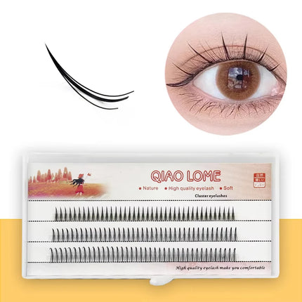 120 bundles Mink False Eyelash Natural Fishtail Lash 3D Russian Individual Eyelash Extension Cluster Makeup Tool Wholesale