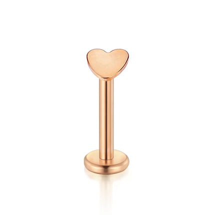 1PC Steel Inernally Thread Labret Stud Rings Piercing Star Heart Shape Ear Cartilage Tragus Orelha Stud Helix Piercing Jewelry