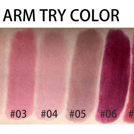 8 Colors Velvet Finish Lipstick Waterproof Long Lasting Moisturizing Non Stick Cup Nude Pink Red Lip Makeup Cosmetics