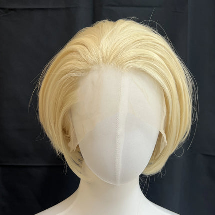 Ashely Short Blonde Synthetic Lace Wigs 13*4 Lace Front Wig for Man Nature Hairline High Temperature Fibers Boy Cosplay Wig
