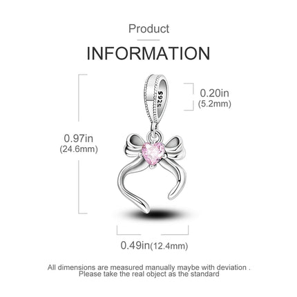 925 Sterling Silver Pink Series Charms Bow Tie Girl Cake Princess Beads Pendant Fit Original Bracelet DIY Jewelry Gift For Woman