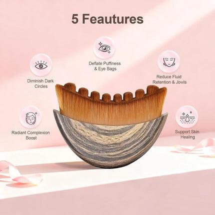 Facial Lymphatic Contour Brush–Ergonomic Dry Brush for Face,Jawline&Chin Sculpting,Lymphatic Massage,Skin Lifting, Anti-Puffine